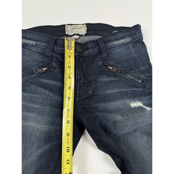 Current/Elliott Jeans The SilverLake Ankle Zip Low Rise Dark Wash Sexy 25 - Picture 8 of 13